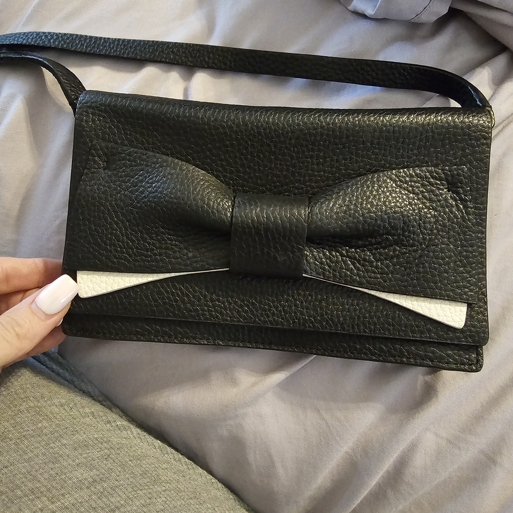 Kate Spade Black Crossbody Bag with Bow Detail